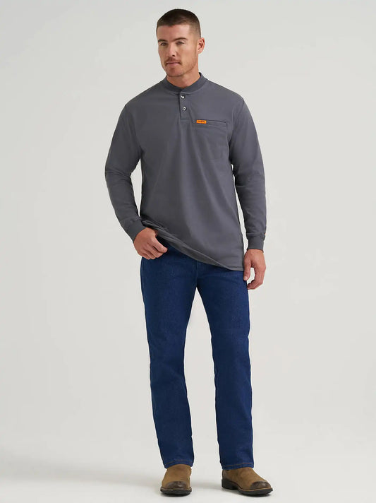 Wrangler® RIGGS Workwear® FR Flame Resistant Long Sleeve Lightweight Henley in Castle Rock