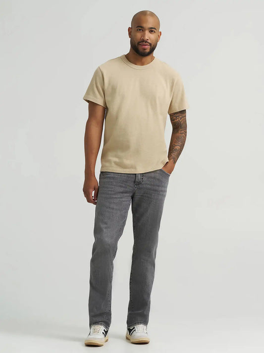Men's Wrangler® Slim Straight Jean in Light Grey Wash