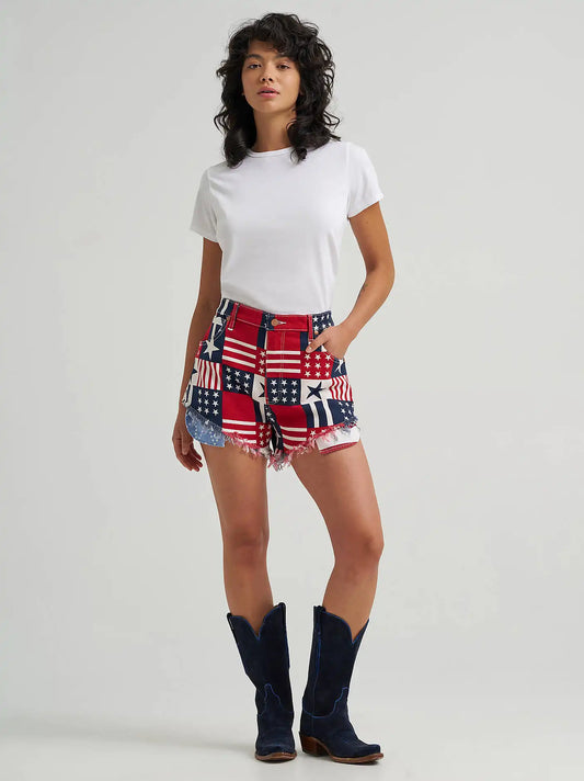 Wrangler® x 250 Years of America Reworked Short in Stars & Stripes
