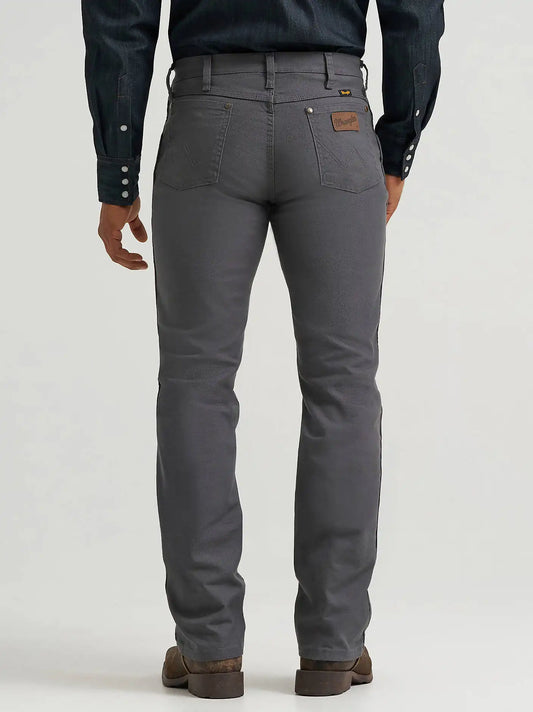 Premium Performance Tough Comfort Cowboy Cut® Slim Fit Canvas Jean in Grey Pinstripe