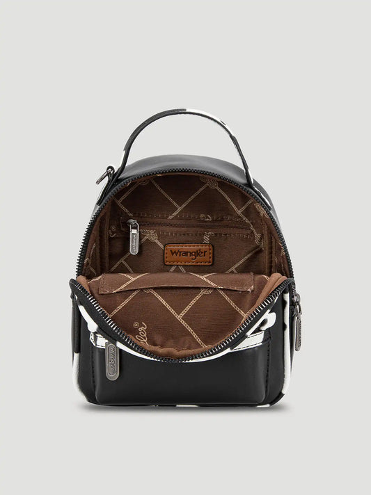 Backpack with Cow Trim:Black:One Size
