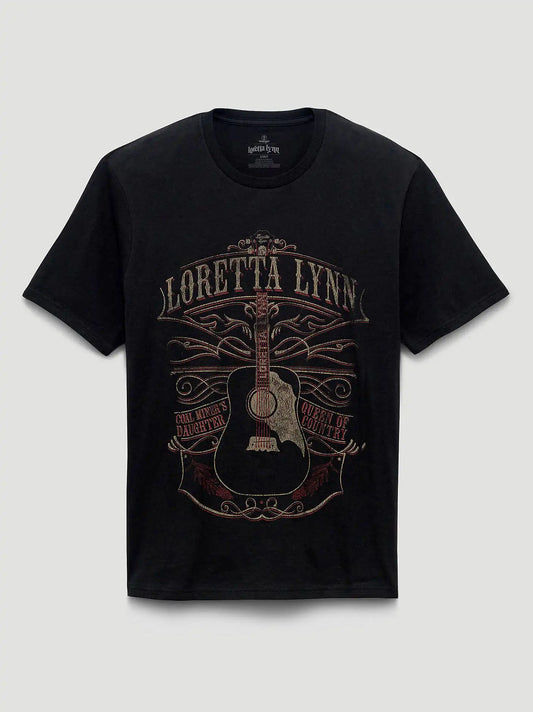 Loretta Lynn Queen of Country Graphic T-Shirt in Jet Black