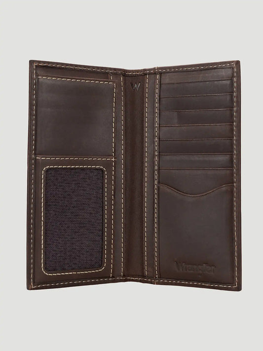 Leather Boot Stitch Rodeo Wallet:Brown:One Size