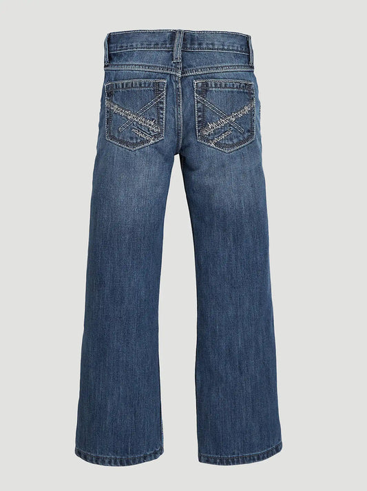 Boy's Wrangler® 20X® Vintage Bootcut Slim Fit Jean (4-7) in Breaking Barriers