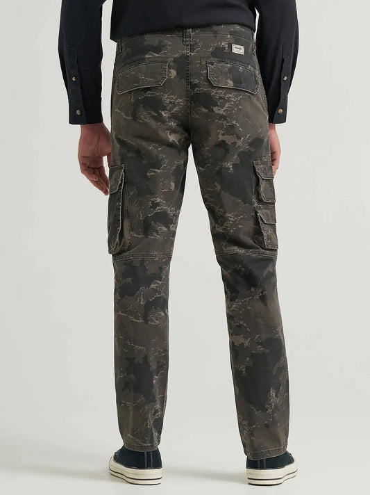 Men's Wrangler® Flex Tapered Cargo Pant in Crake Olive Camo