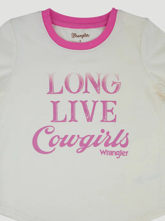 Wrangler Girl's Long Sleeve Graphic T-Shirt in Long Live Cowboys