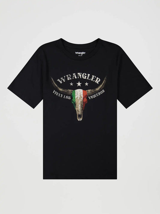 Boy's Vaquero Heritage Graphic T-Shirt in Jet Black Heather