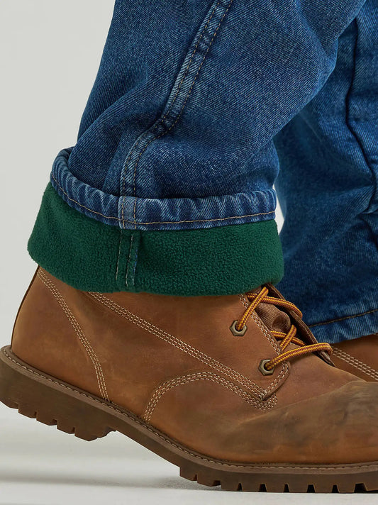 Wrangler Rugged Wear® Fleece Lined Relaxed Fit Jean in Stonewash