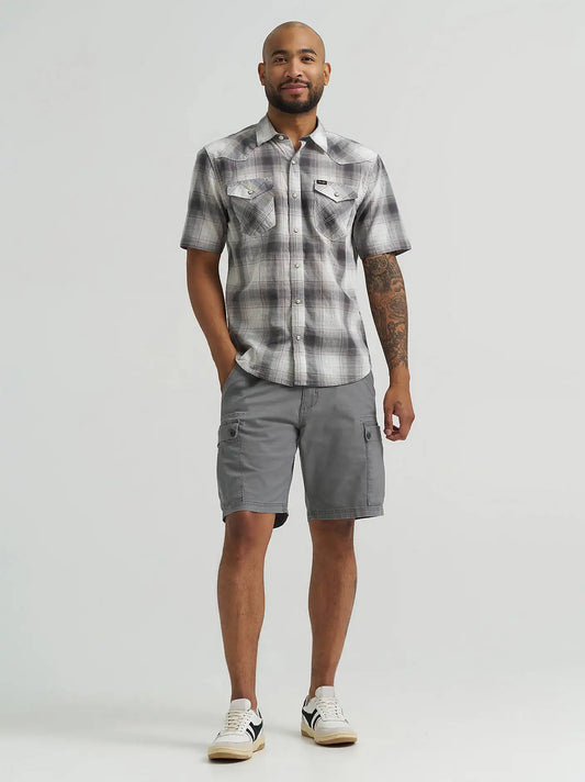 Men's Stretch Ripstop Cargo Short in Gargoyle