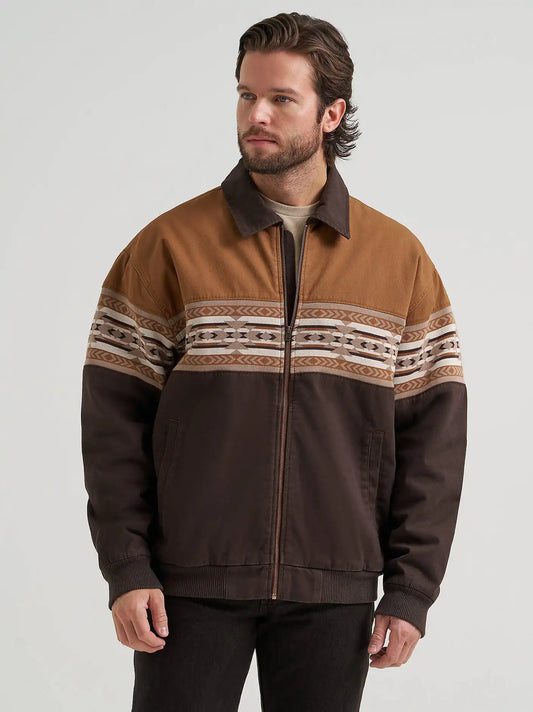 Men's Wrangler® Checotah® Bomber Jacket in Chocolate Torte