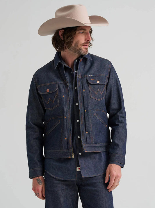 Men's Raw Selvedge Blue Bell Jacket in Indigo Raw