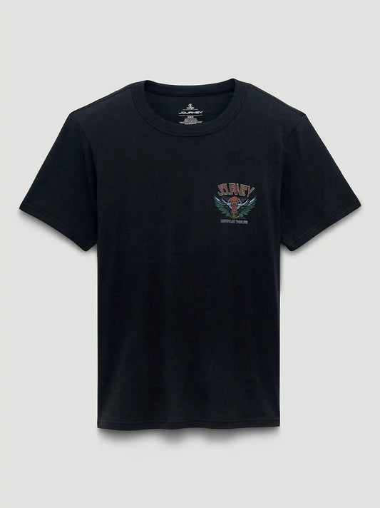 Journey World Tour Back Graphic T-Shirt in Washed Black
