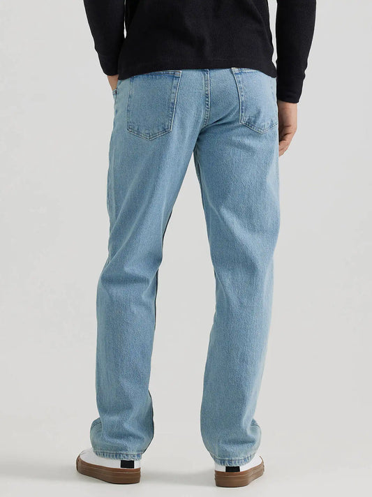 Wrangler® Five Star Premium Denim Comfort Stretch Relaxed Fit Jean in Vintage Blue