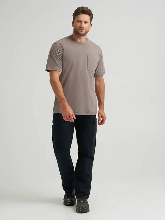 Wrangler® RIGGS Workwear® Short Sleeve 1 Pocket Performance T-Shirt in Nickel