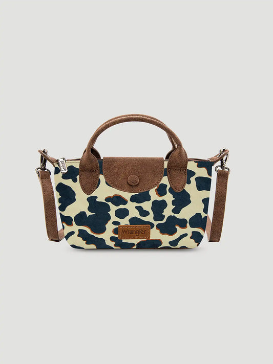 Cow Print Mini Cross Body:Brown:One Size