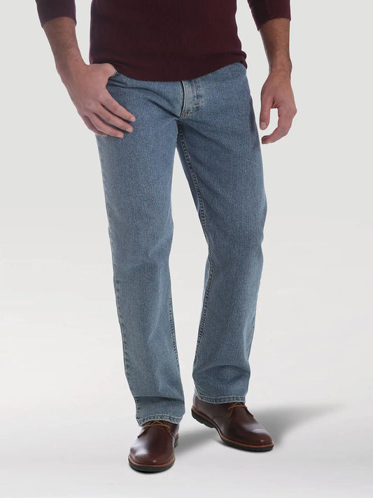 Wrangler® Five Star Premium Performance Series Regular Fit Jean in Light Wash