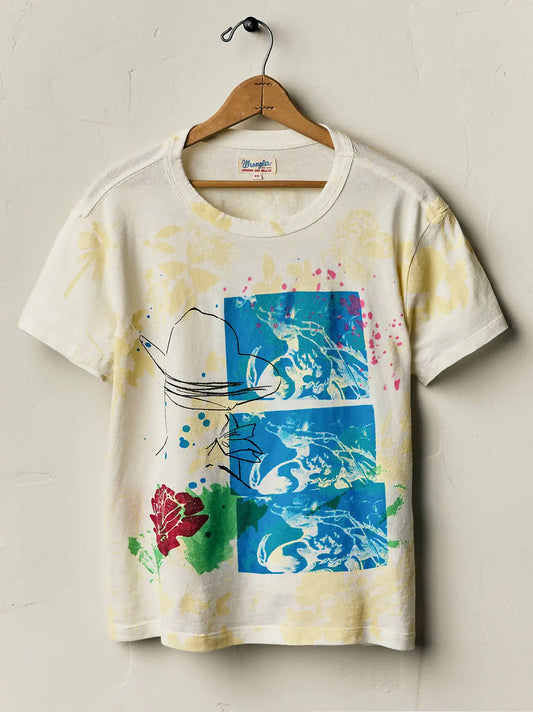 Wrangler x Imogene + Willie Studio Tee in Vintage White