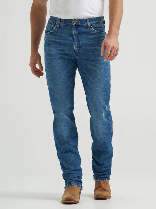 Wrangler® Cowboy Cut® Original Fit Vintage Wash Jean in Indigo Blue