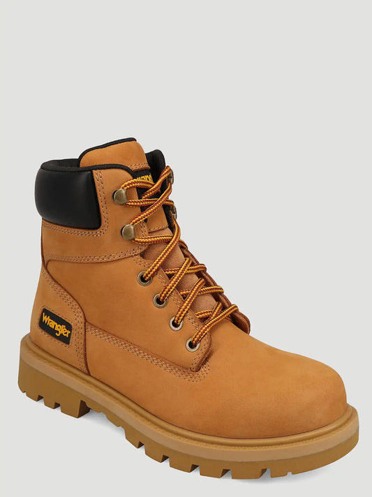 Women's Aubrey Steel-Toe Lace-Up Work Boot in Tan