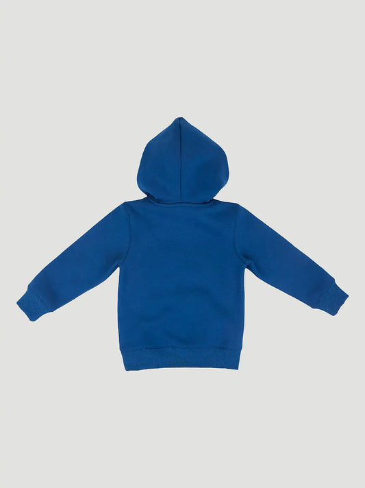 Wrangler Toddler Boy's Graphic Hoodie in Mountain Blue