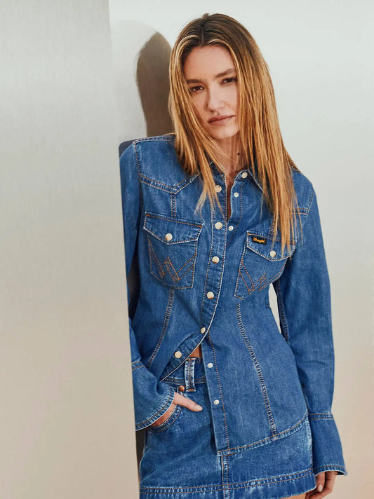 Women's Super Wrangler® Jean Shirt in Cowboy Fade