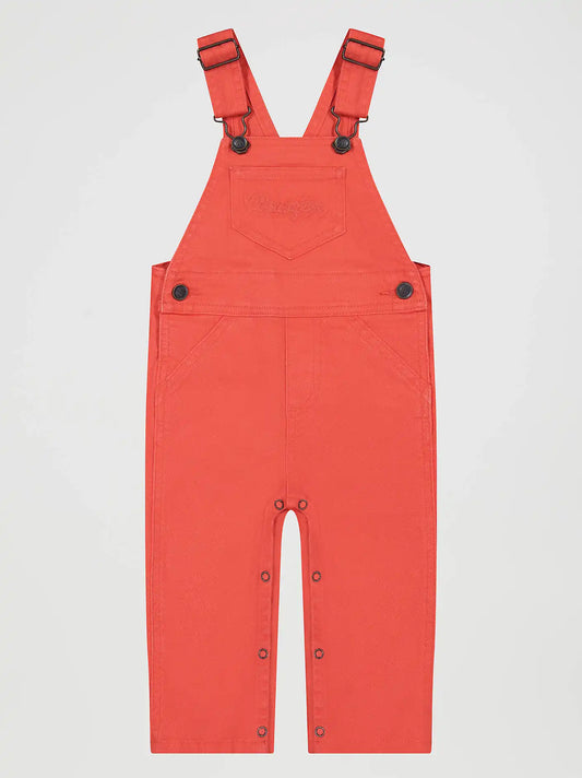 Little Girl's Colorwash Denim Overalls in Pink