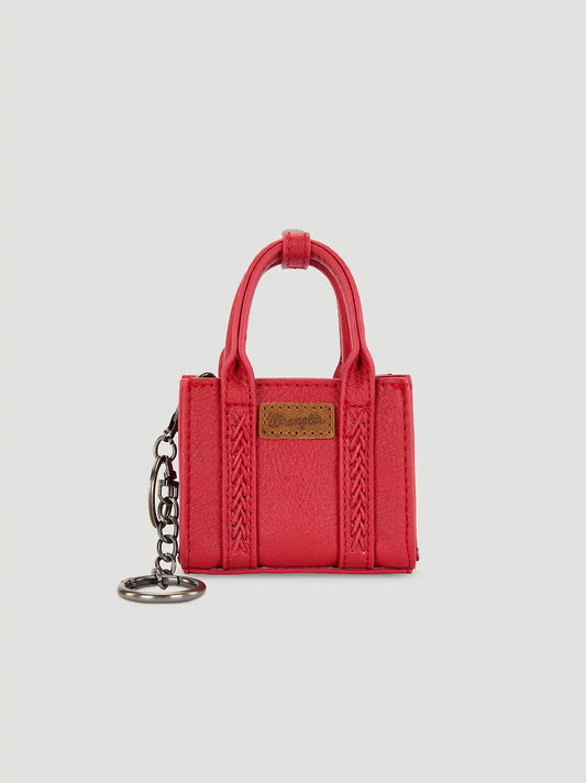 Mini Tote Key Chain:Red:One Size