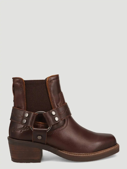 Women's Bethany Square-Toe Harness Bootie in Bridle Brown