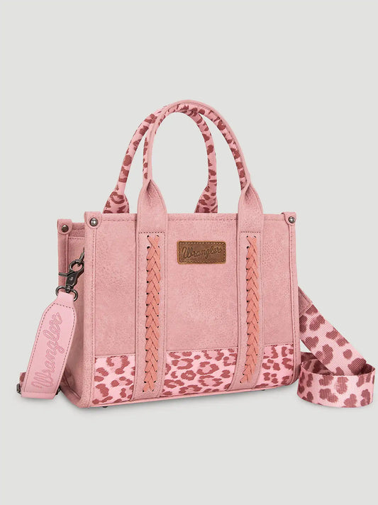 Leopard Print Small Tote:Pink:One Size: