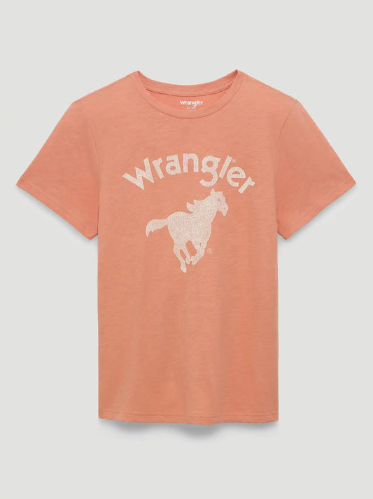 Thundering Horse Reg Fit Graphic Tee in Muted Clay