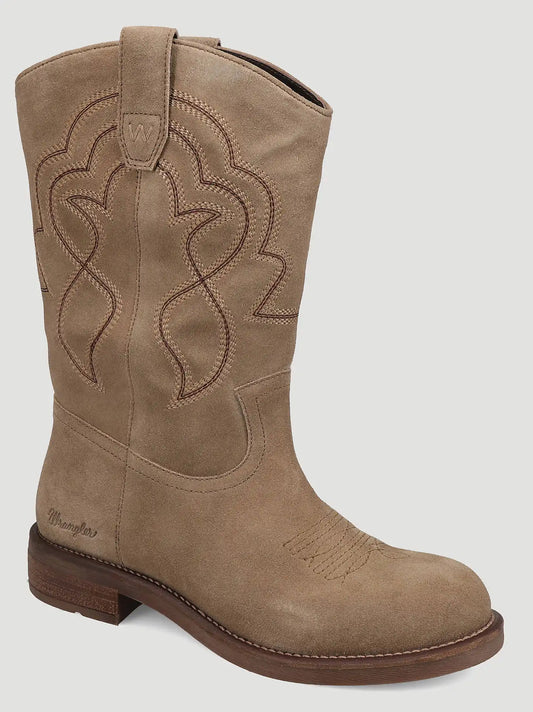 Women's Della Suede Round-Toe Casual Boot in Sandstone