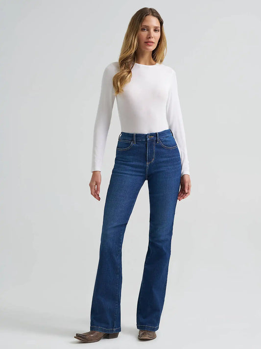 Women's Wrangler BESPOKE High Rise Bootcut Jean in Destiny