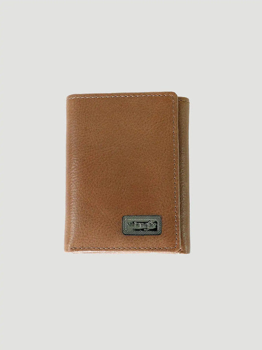 Mens Pebble Leather Wallet:Brown:One Size