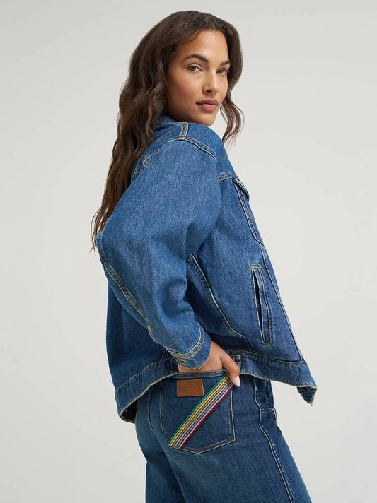 Women's Rainbow Pocket Wide Leg Jean in Icon