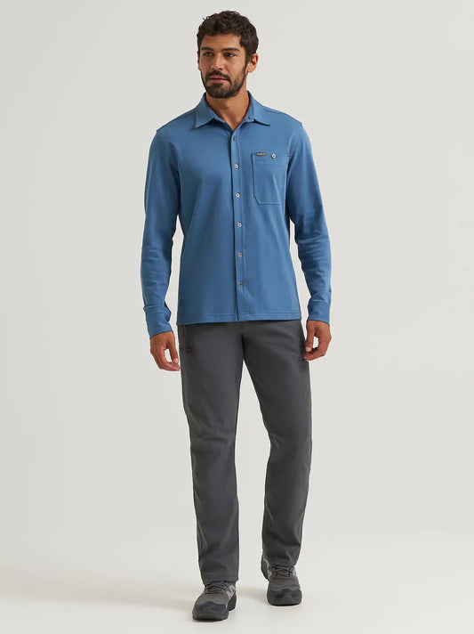 Men's Wrangler® All Terrain Cargo Lined Pant in Grey Pinstripe