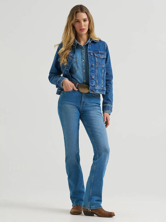 Women's Western Unlined Denim Jacket in Dark Denim