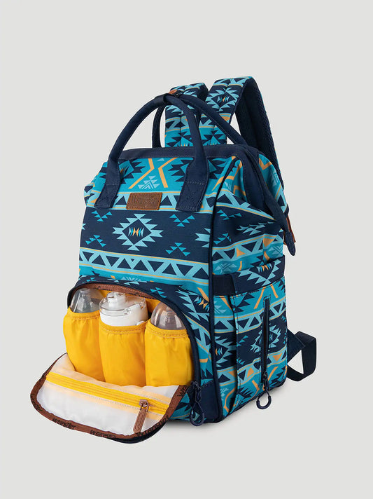 Southwestern Print Backpack:Navy:One Size