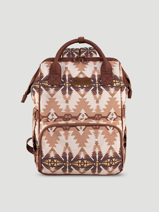 Southwestern Print Backpack:Tan:One Size