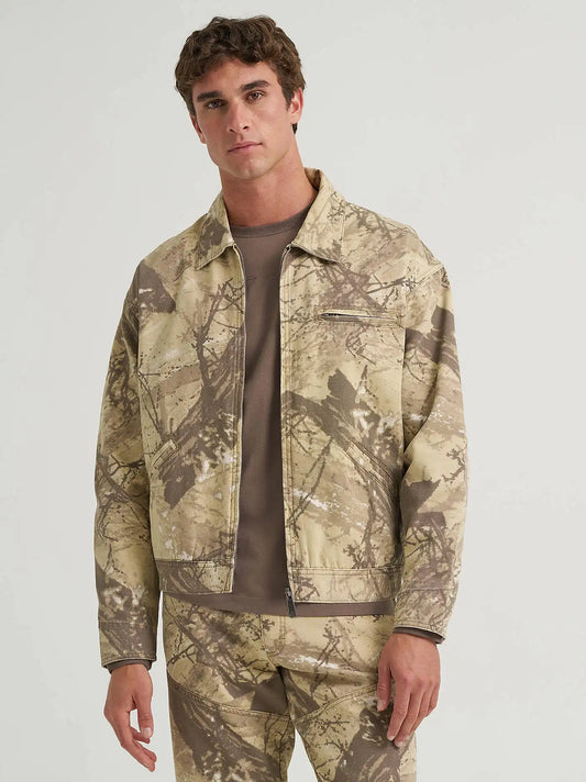 Men's Utility Jacket in Camo Almond Milk