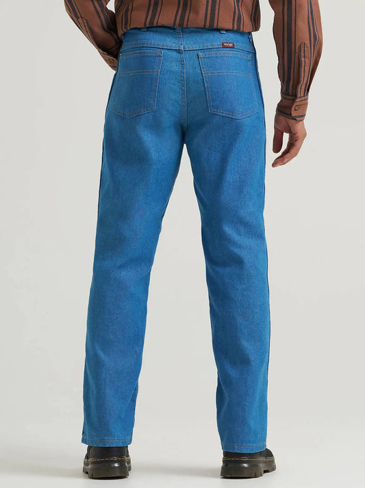 Wrangler® Men's Five Star Premium Regular Flex Fit Jean in Light Blue
