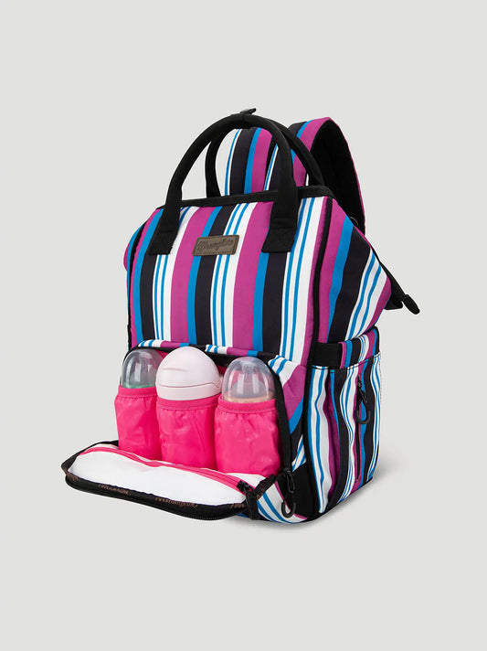Brushpopper Stripe Backpack:Hot Pink:One Size
