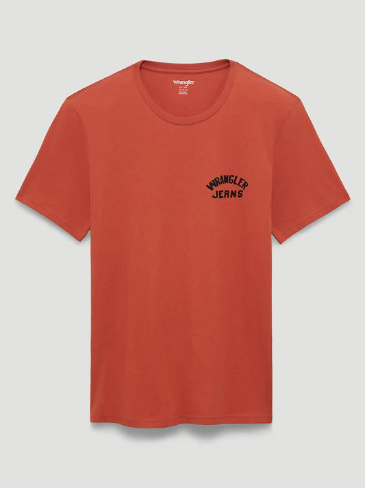 Rodeo Rider Back Graphic T-Shirt in Redwood