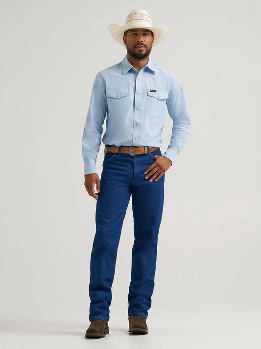 Wrangler All Terrain Gear Men's Drover Utility Shirt in Cerulean