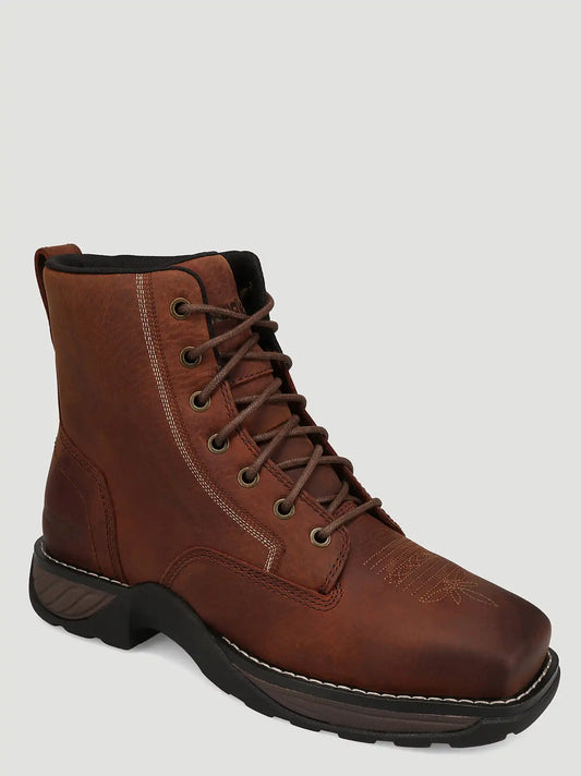 Women's Saylor Steel-Toe Lace-Up Work Boot in Brown