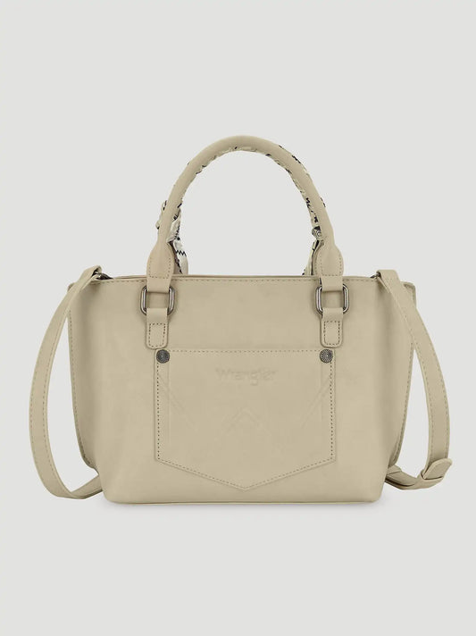 Bandana Print Wide Mini Tote:Tan:One Size: