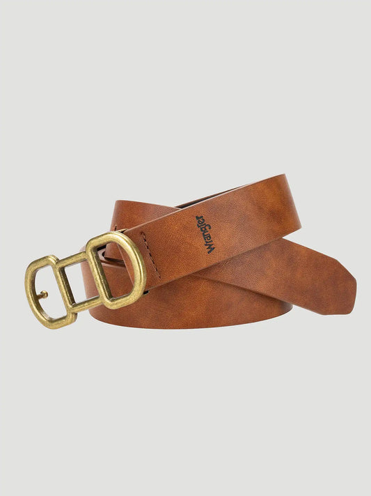 Women's Horse Bit Buckle Belt in Cognac