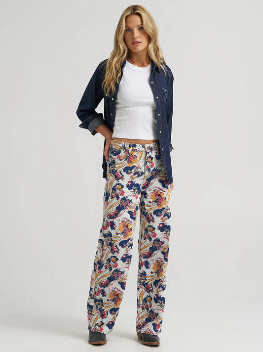 Women's Horsepower Loose Jean in Multicolor Print