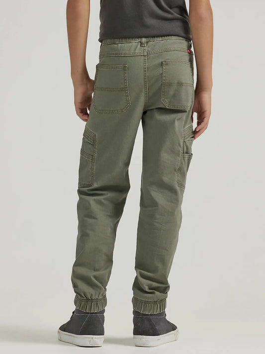 Boy's Wrangler® Free To Stretch Gamer Cargo Pant (8-16) in Olive