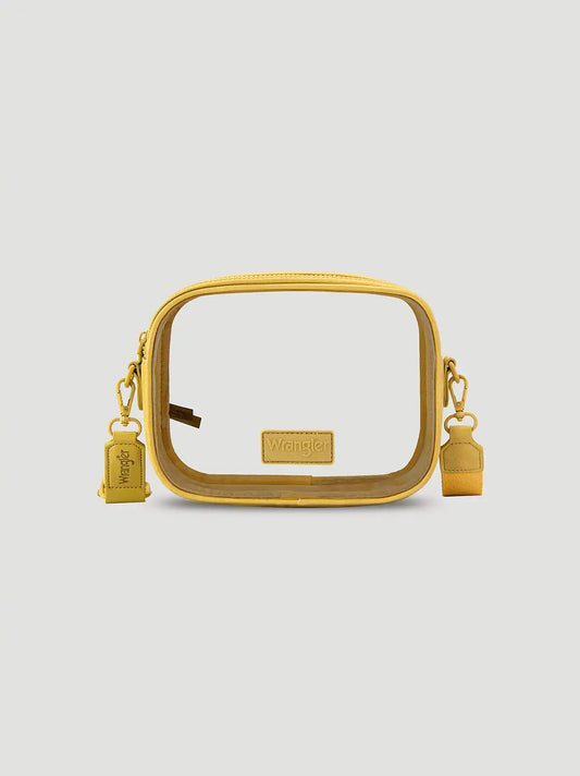Clear Cross Body Stadium Bag:Yellow:One Size