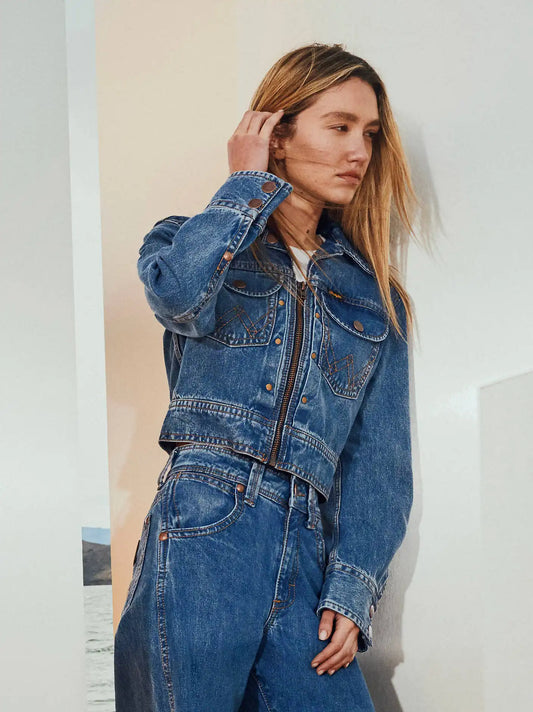 Women's Super Wrangler® Jean Jacket in Cowboy Fade